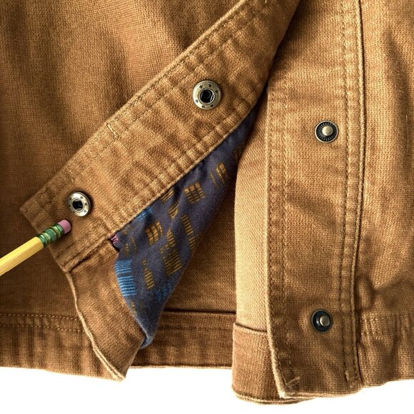 PRANA Womens Nikit Walnut Brown Jacket Size S Snap Front Organic Cotton - Picture 6 of 12